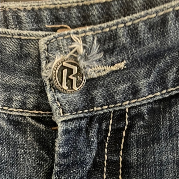 Rock and roll cowboy relaxed Fit Blue Jeans with Distressed Look - Picture 2 of 9